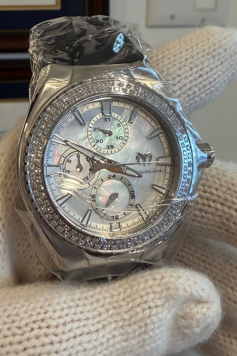 TechnoMarine Diamond Watch/silicone band