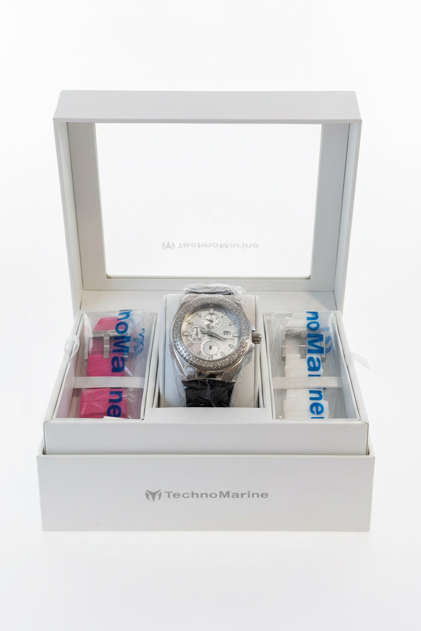 TechnoMarine Diamond Watch/silicone band