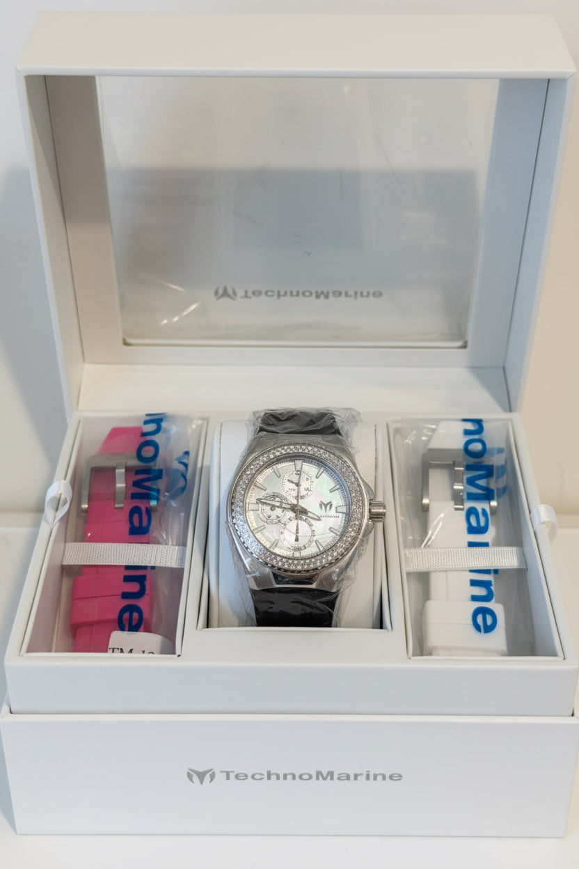 TechnoMarine Diamond Watch/silicone band
